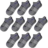 Comfoex 10 Pairs Boys Socks For Kids 4-6 8-10 6-8 Years Old Athletic Ankle Socks Short Cotton Socks With Cushioned Sole