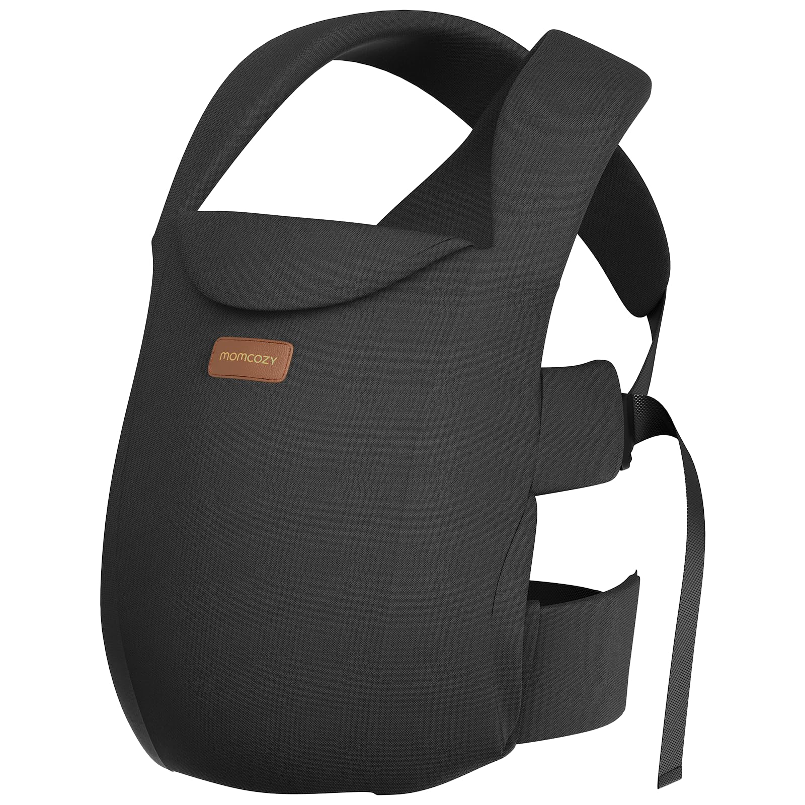 Photo 1 of Momcozy Newborn Carrier WeeSnug- Lightweight and Cozy Comfort for 7-25 lbs, Ergonomic Cross-Back Support, Effortless to Put On, Hands-Free Baby Carrier with Lumbar Support, Black