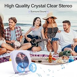 MICOCIOUS Portable CD Player with Bluetooth Desktop