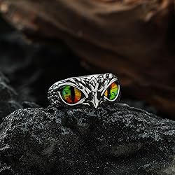 Yumikoo Demon Eye Owl Ring Retro Open Ring