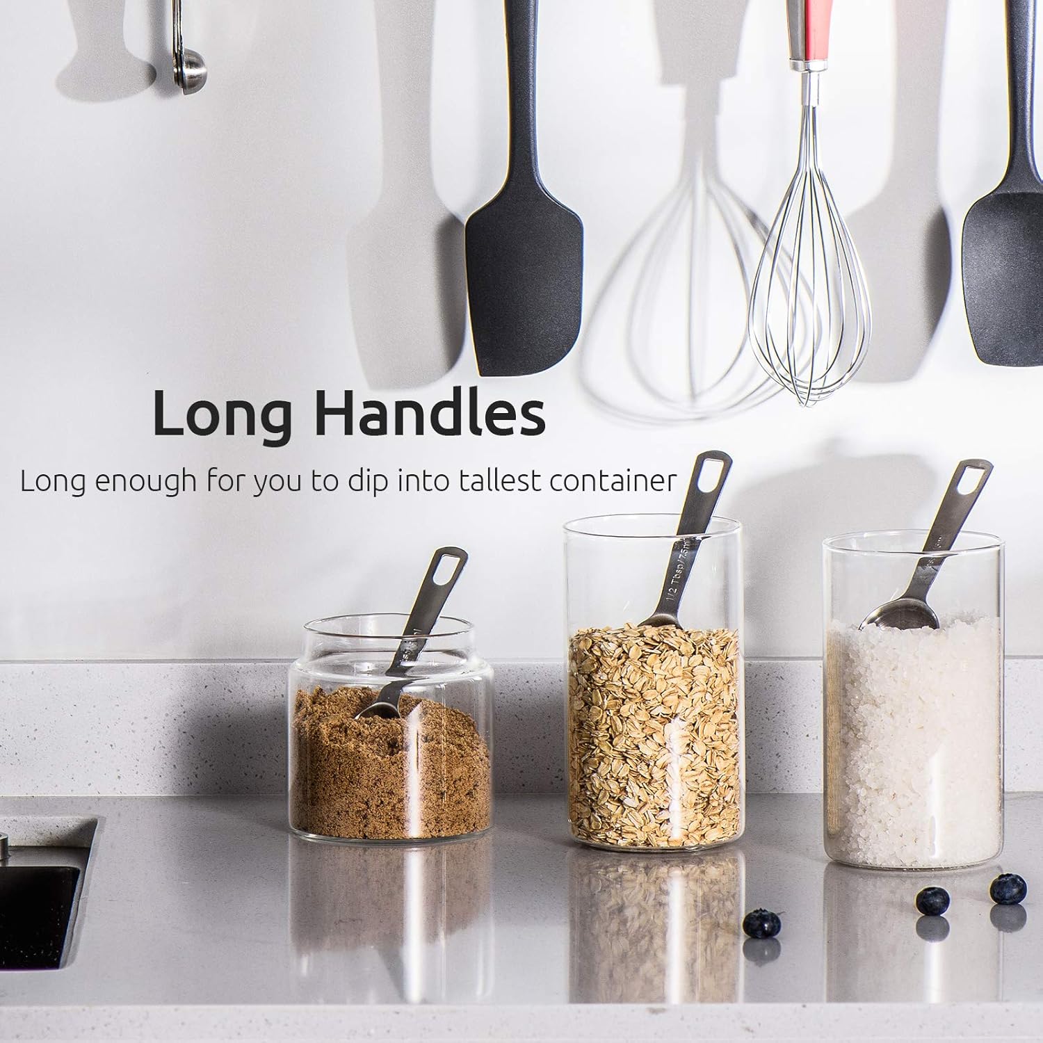Measuring Spoons: U-Taste 18/8 Stainless Steel Measuring Spoons Set of 7 Piece: 1/8 tsp, 1/4 tsp, 1/2 tsp, 3/4 tsp, 1 tsp, 1/2 tbsp & 1 tbsp Dry and Liquid Ingredients: Kitchen & Dining
