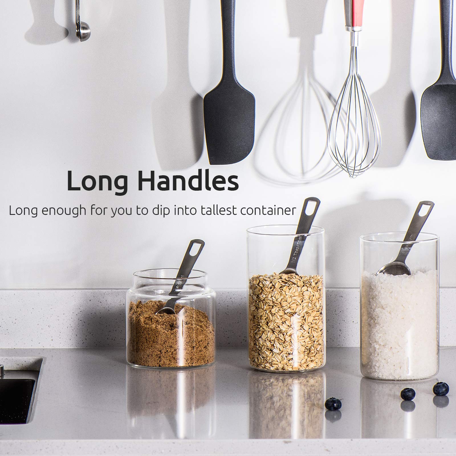 U-Taste Measuring Spoon: Set 18/8 Stainless Steel Measuring Spoons (4) 9 Different Sizes Silver