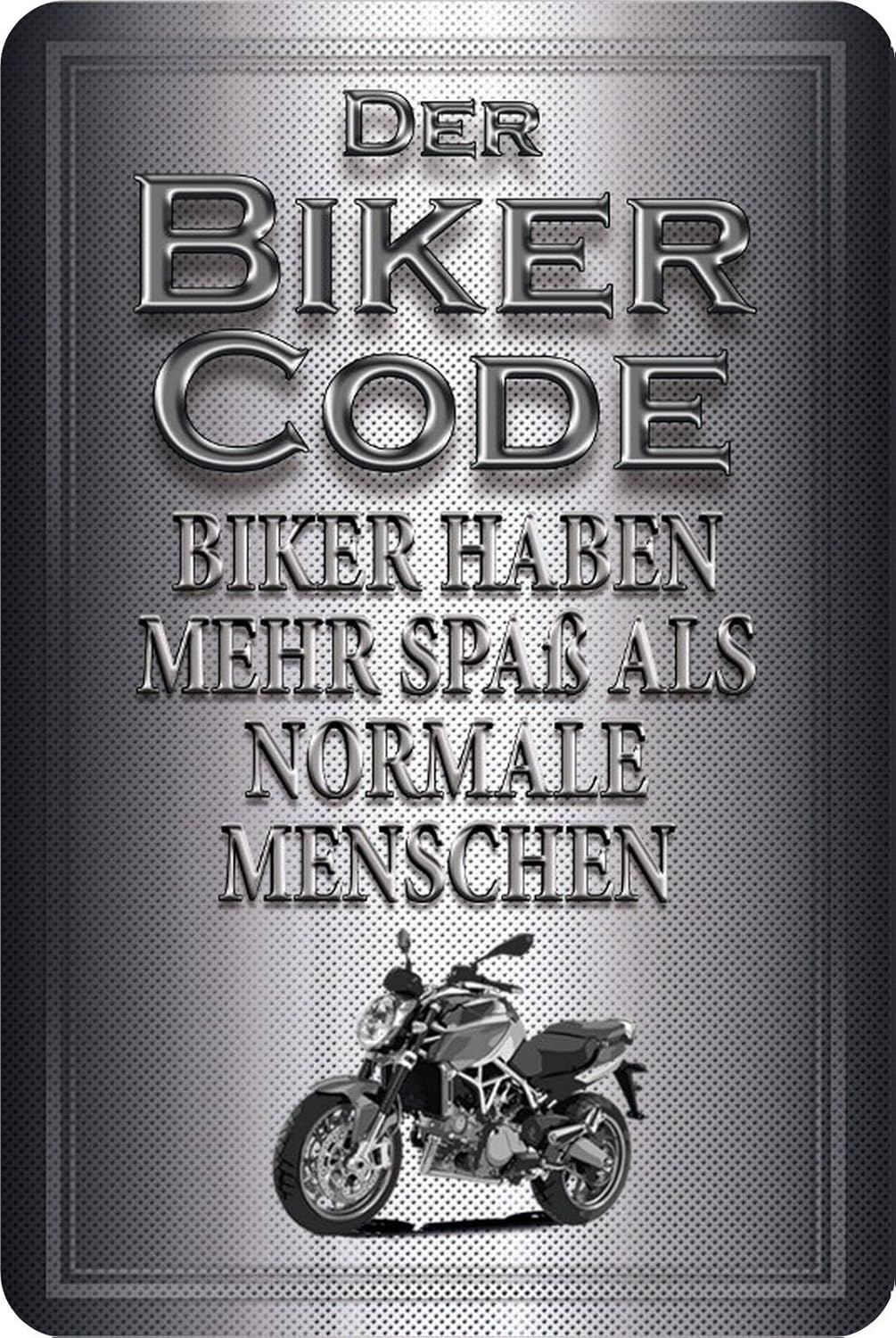 Blechschilderwelt Plaque En Tole Pour Motard Les Motards Ont Plus De Plaisir Plaque En Tole Amazon Fr Cuisine Maison