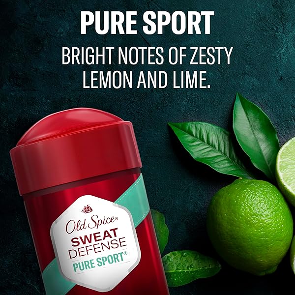 OLD SPICE SWEAT DEFENSE ANTIPERSPIRANT & DEODORANT FOR MEN, 24/7 ULTIMATE SWEAT PROTECTION, LONG LASTING SCENT, SOFT SOLID, PURE SPORT SCENT, 2.6 OZ (PACK OF 2)