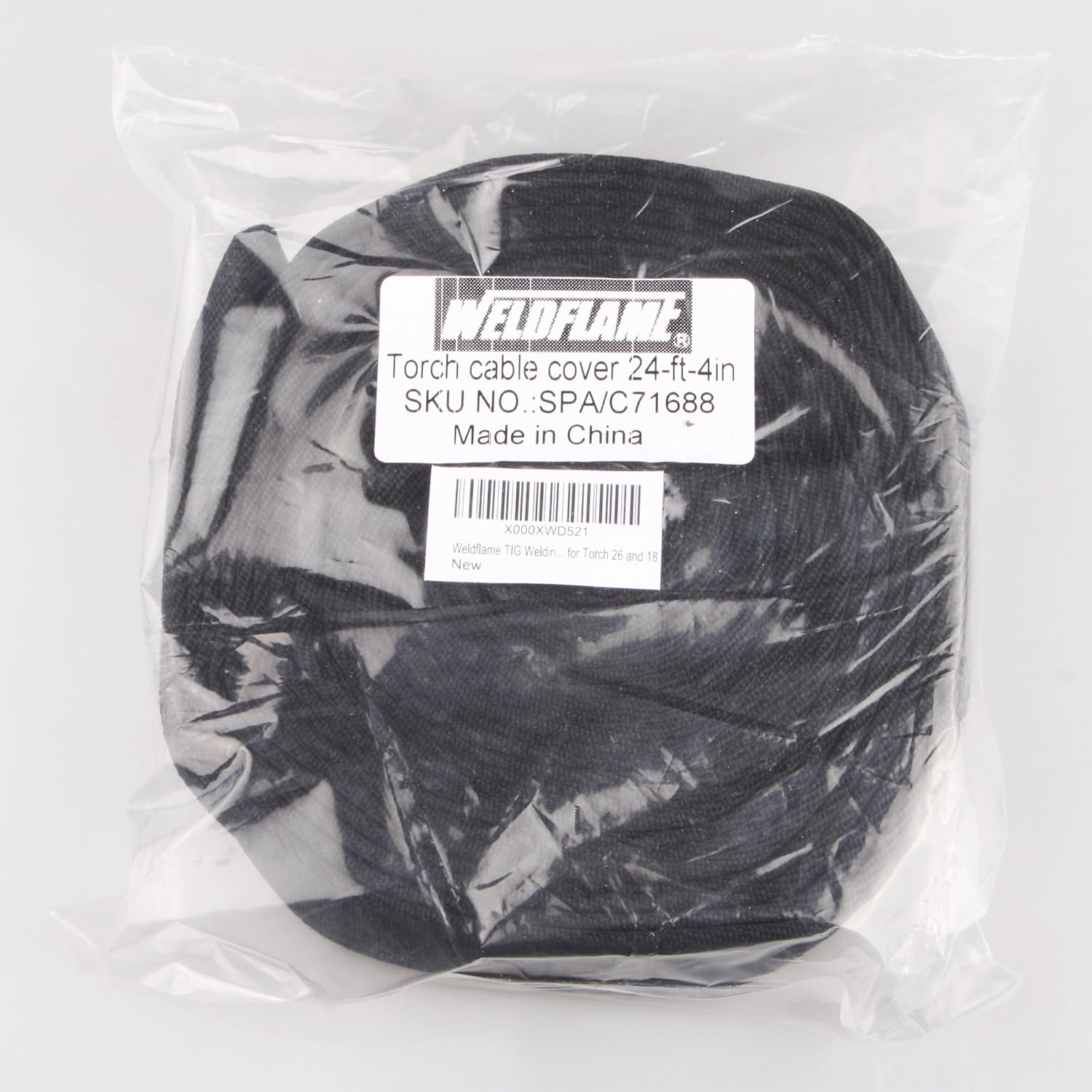 Weldflame TIG Welding Torch Cable Cover 24ft(L)4in(W) Nylon with