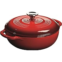 Lodge Enameled Cast Iron Dutch Oven, 3-Quart, Island Spice Red