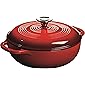 Lodge Enameled Cast Iron Dutch Oven, 3-Quart, Island Spice Red