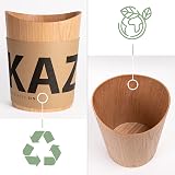 Kazai Real Wood Waste Paper Bin Börje 9L Oak Office Kids Bedroom view 3