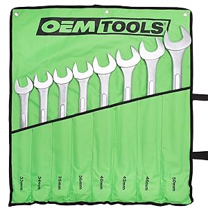 Jumbo Combination Wrench Set, 8-Piece (33 mm to 50 mm)
