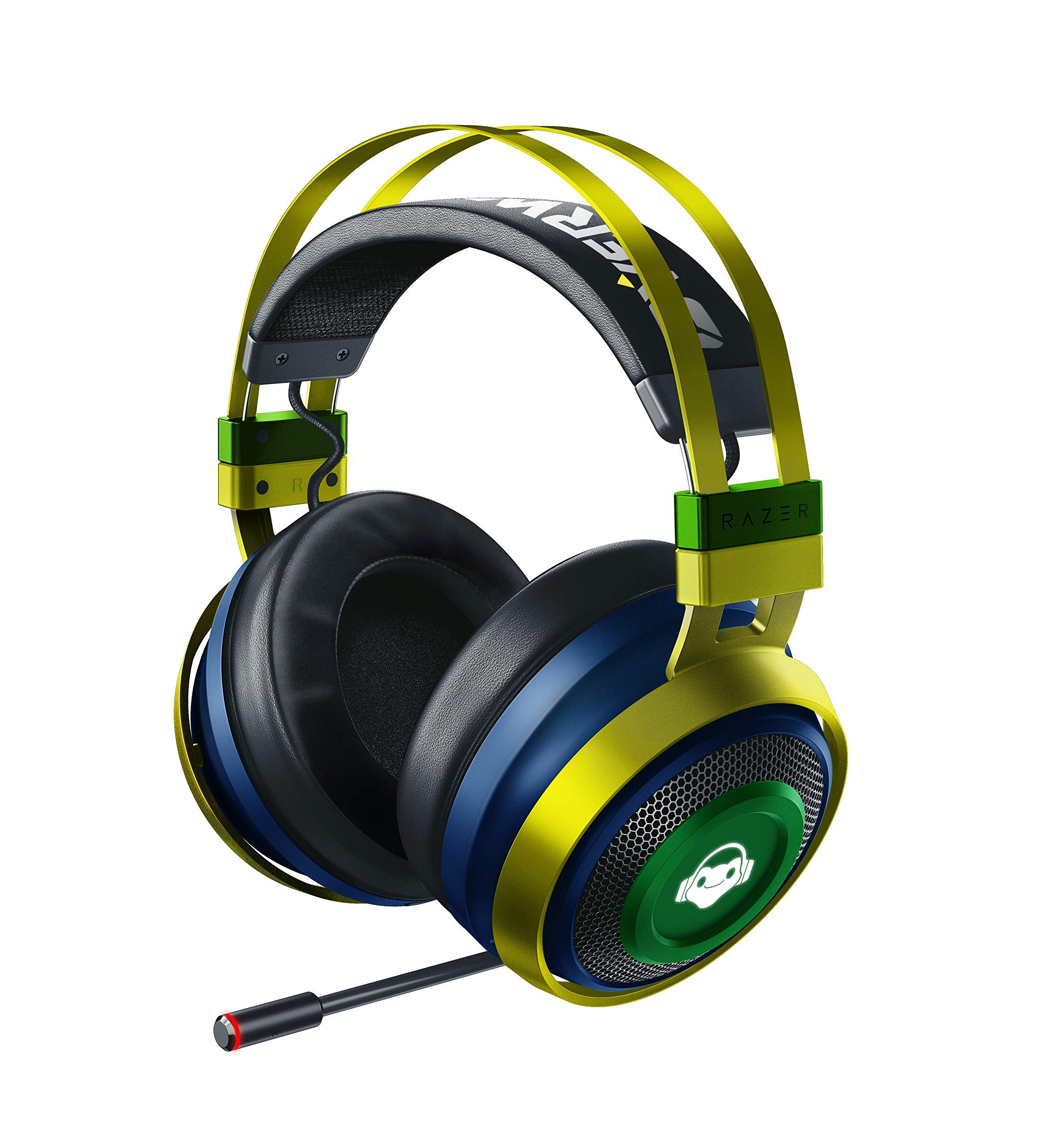 Razer Nari Ultimate Wireless 7.1 Surround Sound Gaming Headset: THX Audio & Haptic Feedback - Auto-Adjust Headband - Chroma RGB - Retractable Mic - For PC, PS4 - Overwatch Lucio Edition (Renewed)