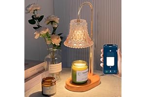 FLELANO Candle Warmer Lamp, Electric Candle Warmer Lamp with APP Control, 2 Bulbs, Adjustable Warmer Lamp with Timer & Dimmer for All Jar Candles, Ideal for New Home Decor, Bedroom, Birthday, Gifts for Mom