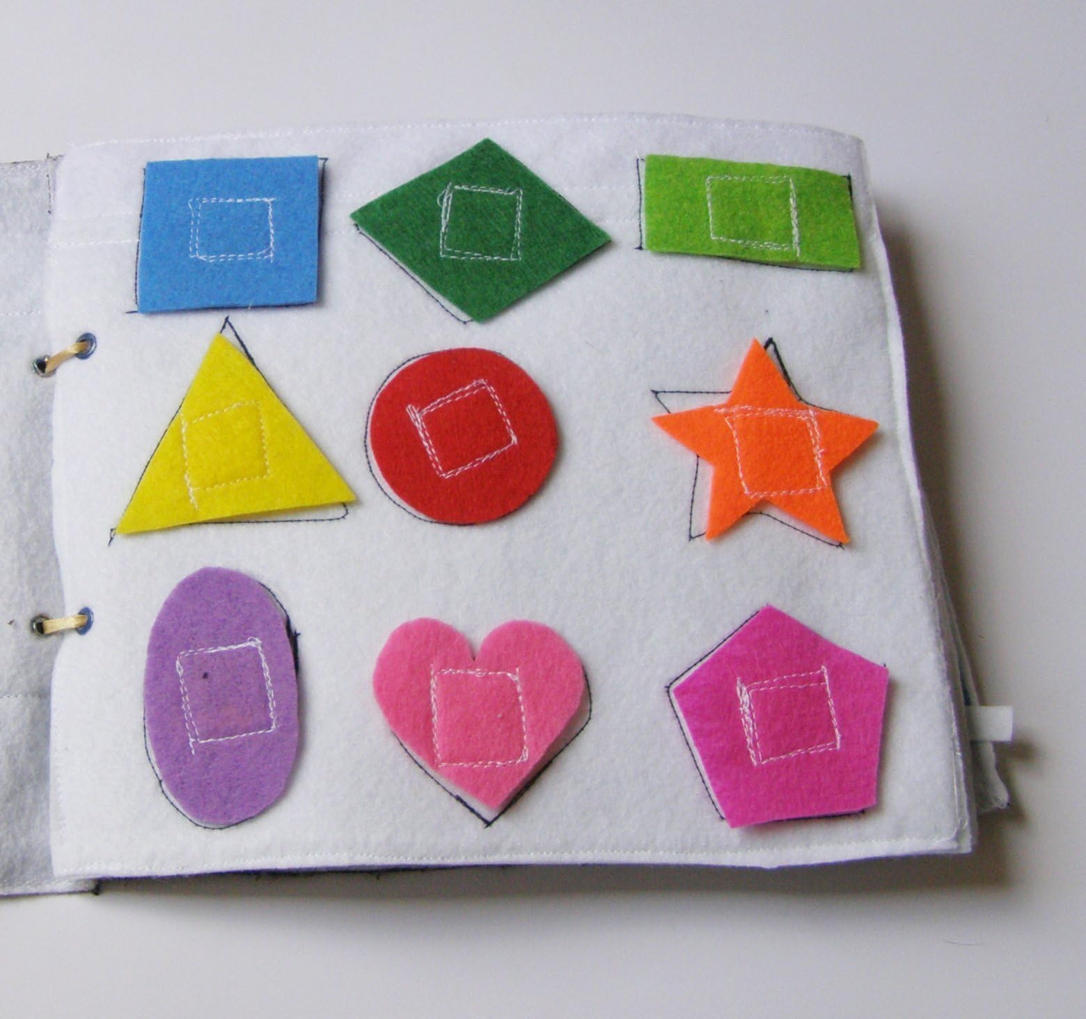 Colours & Shapes Quiet Book Page / Activity Page / Birthday Gift For Toddler