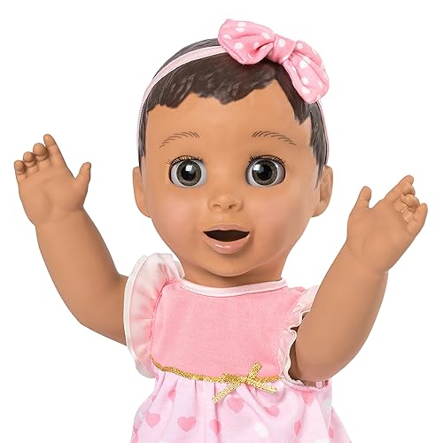 Luvabella Brunette Hair, Responsive Baby Doll with Real