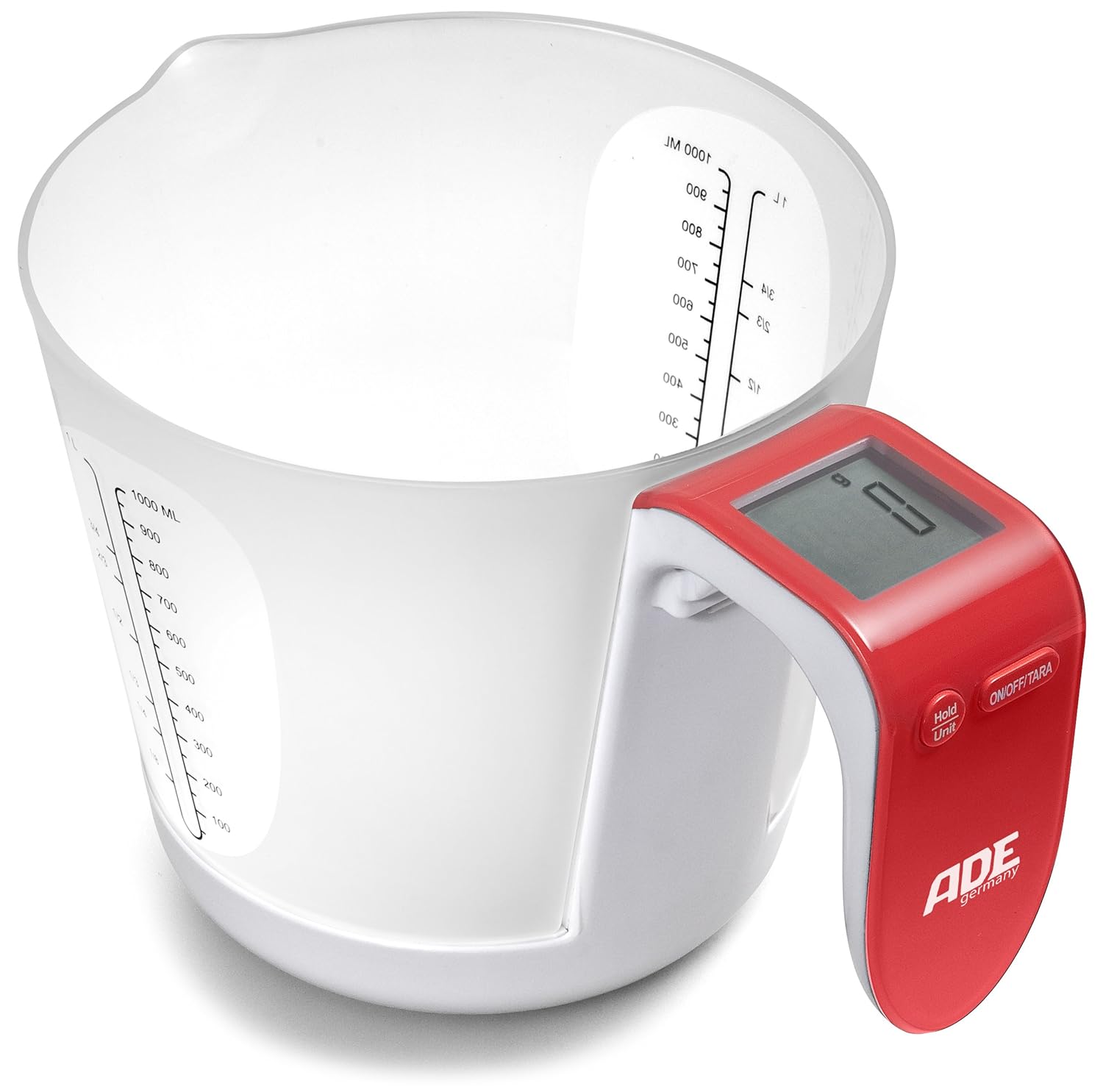 ADE Franca, Electronic Kitchen Scale, Red Digital Kitchen Scales Kitchen & Dining