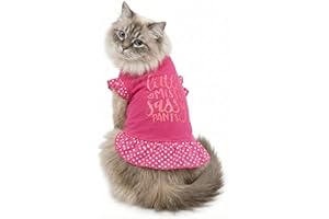 Cute Dresses for Girl Dogs Small Dog Dress Cat Female Summer Clothes Girls, Rose, Medium