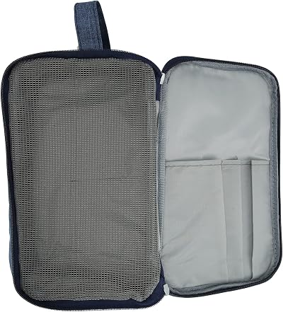 Shanrya Cosmetic Storage Bag Makeup Organizer Dry Wet Separation Vertical
