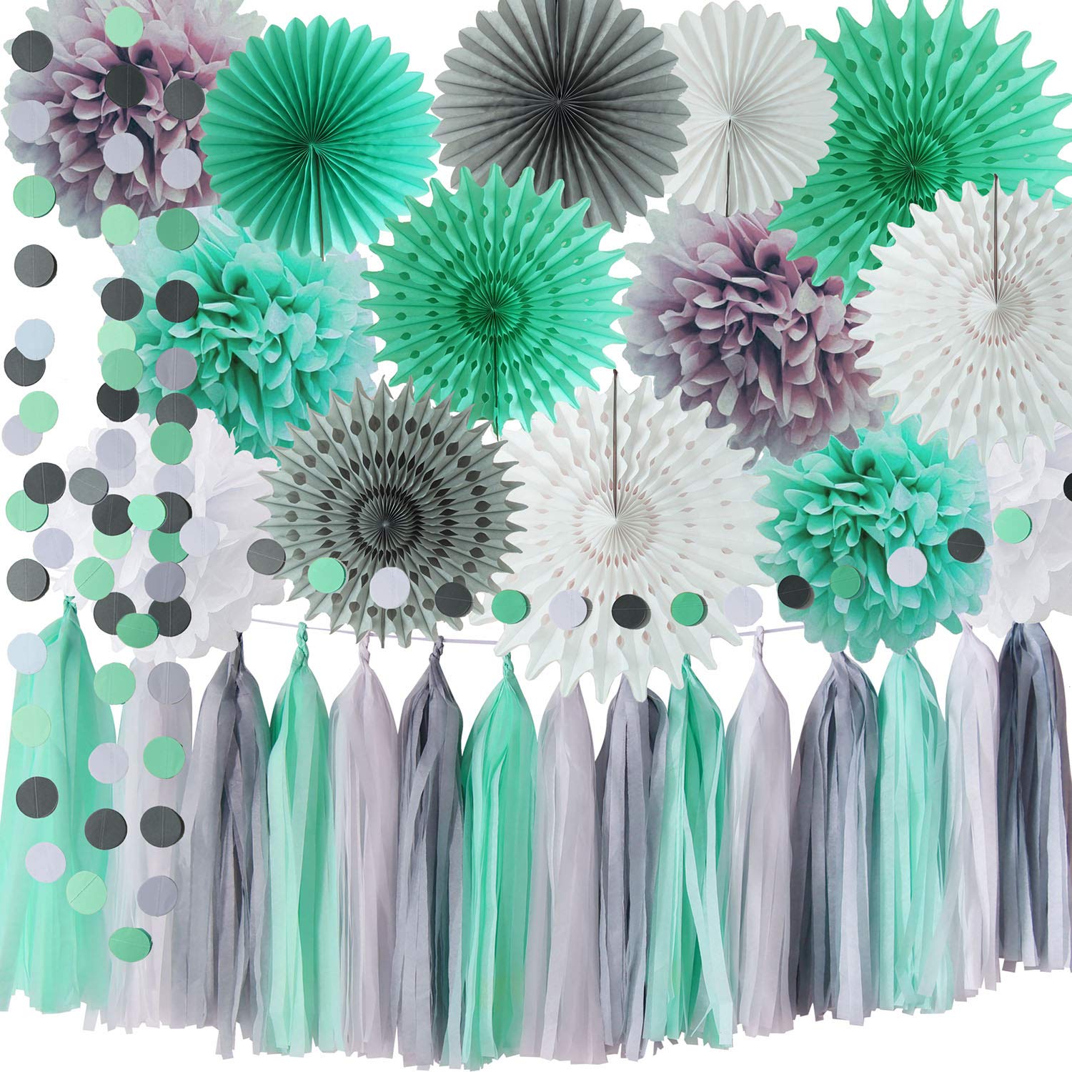 baby shower decorations mint green