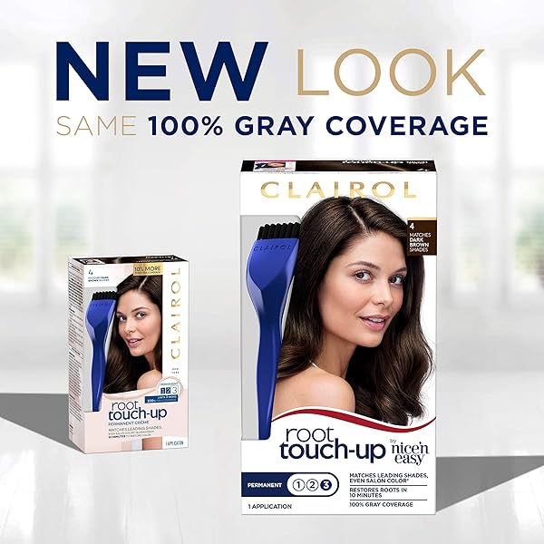 CLAIROL ROOT TOUCH-UP BY NICE’N EASY PERMANENT HAIR DYE, 5 MEDIUM BROWN HAIR COLOR, PACK OF 1