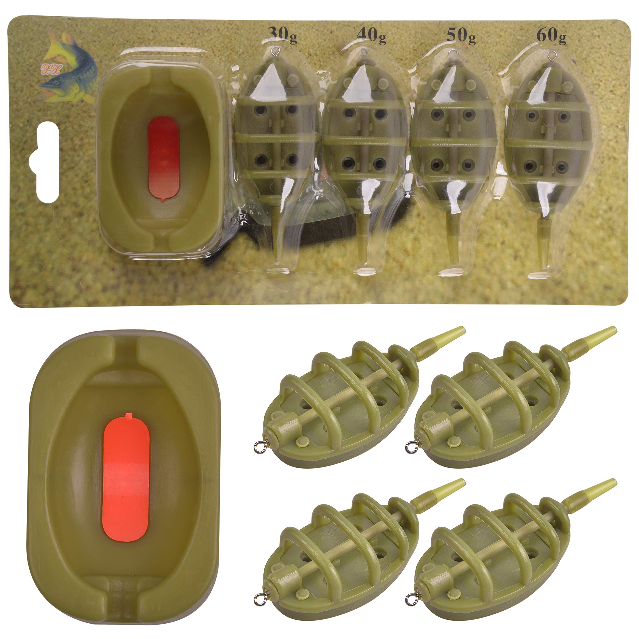OROOTL Method Feeders Carp Fishing Equipment Quick Release Carp Fishing Feeder Set for Baits Holder Method Carp Fishing Tool Accessories