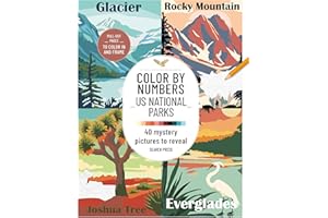 Color by Numbers US National Parks: 40 mystery pictures to reveal