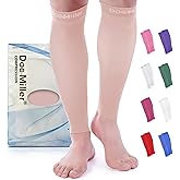 Doc Miller Compression Calf Sleeve for Men & Women, Premium Medical Grade, 15-20mmHg Graduated Support for Running, Calf Tear, Shin Splints, Knee High, Calf Sleeves, 1 Pair