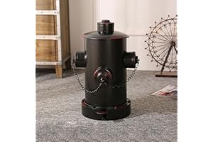 Retro Fire Hydrant Trash Can, Metal Pedal Garbage Bin Heavy-Duty Indoor/Outdoor Waste Bins with Lid & Inner Bucket for Home K