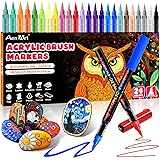Acrylic Paint Markers, 24 Colors Automatic Ink