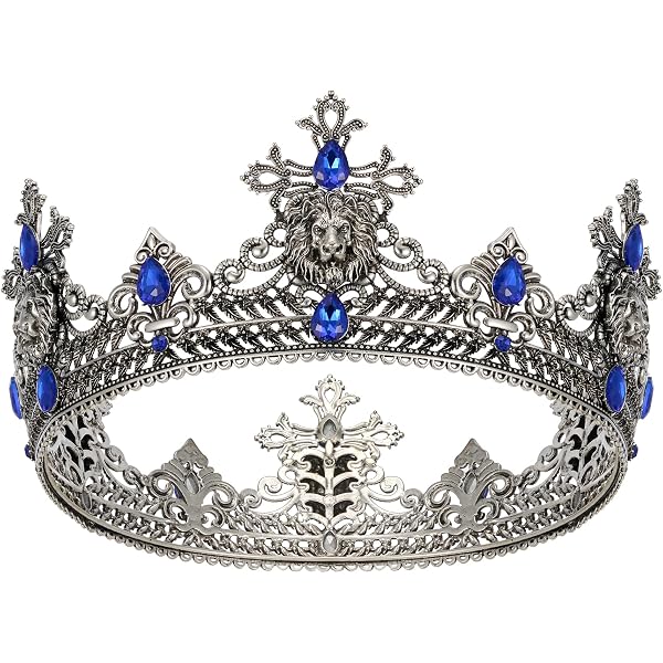 YADIRF King Crystal Tiara – Vintage Strass Krone, 16 Cm Durchmesser, Für Männer Bei Hochzeit & Festen