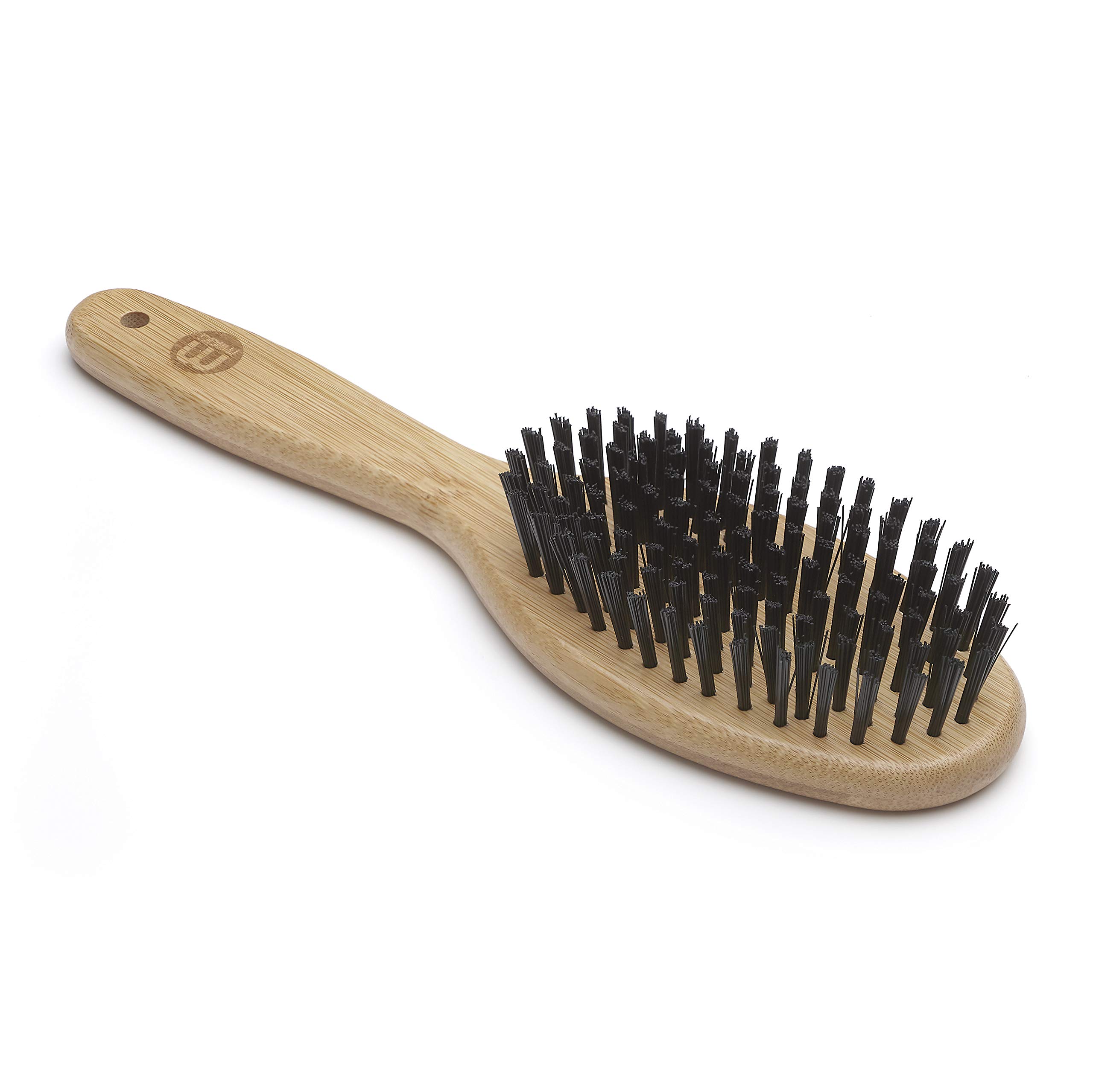 Mikki Bamboo Bristle Brush, for Grooming Dog, Cat, Puppy with Smooth, Short to Medium Hair Coats, Handmade from Natural Sustainable Bamboo, Large,Brown