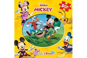Disney Mickey My First Puzzle Book - Jigsaw Puzzles for kids, 10-page board book, 5 puzzles to enjoy