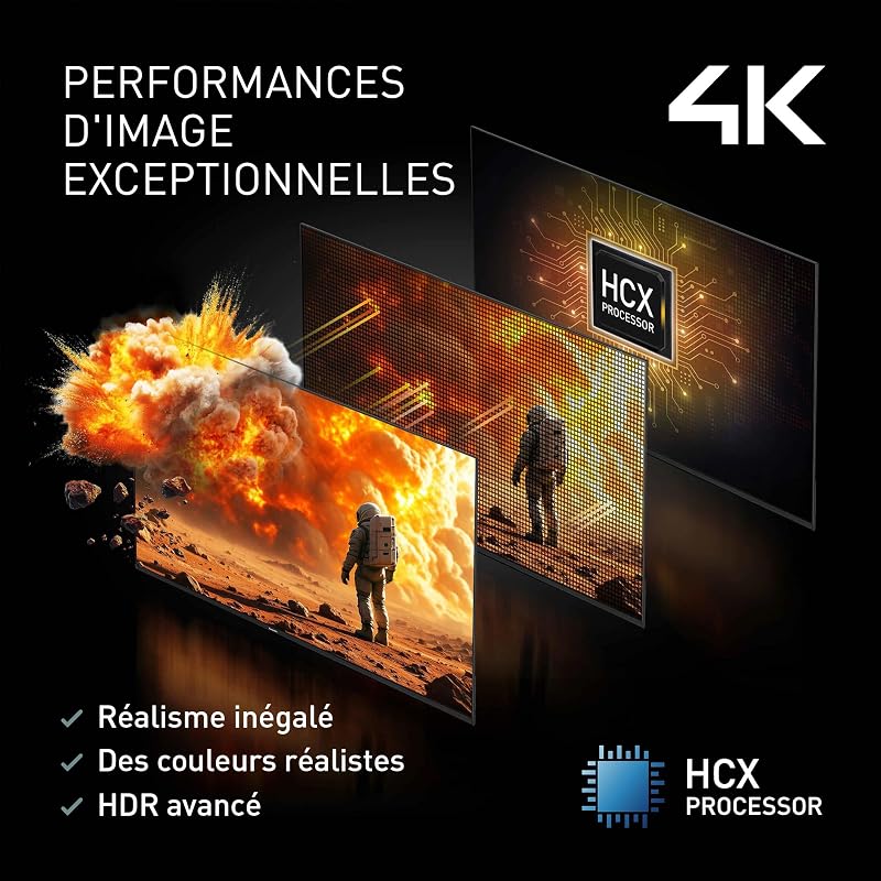 Premium TV-50W85BEZ, Série W85B, 50 Pouces, 4K Ultra HD QLED Smart TV, 2025, 120Hz, Fire TV, Dolby Vision & Atmos, Mode Game Extreme, Support Alexa, Apple, Bluetooth, Noir