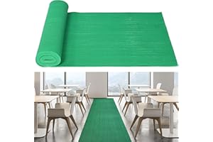 PISTAR 3x16.4ft Drainage Floor Mat 0.22" Thick PVC Non Slip Commercial Floor Mat Roll Heavy Duty Anti-Fatigue Mesh Hollow Dra