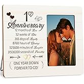 DIMSEOIUS 1st Anniversary for Couple Picture Frame, 1 Year Anniversary Wedding Valentines Gifts for Him Her Frames Fits 4x6 Photo