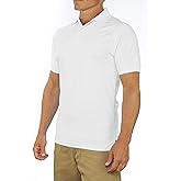 CC Perfect Slim Fit Polo Shirts for Men + Stretch | Breathable Sweat Wicking Short Sleeve Fitted Collared Mens Polo T Shirt
