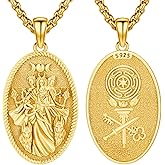 DRINSPER Hecate Wiccan Triple Moon Goddess Necklace Tetragrammaton Nudo De Bruja Plata 925 Original Sterling Silver Cat Moon Pendant Hekate Witch Necklace Amulet Witchy Jewelry Gifts for Women Men