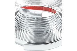 UBOG 25FT Chrome Trim,Chrome Trim Molding,Car Accessories Chromes Strips for Cars,Body Side Molding Trim,Chromes Trim Tape,1/2" Automotive Trim Molding for Used on Car Bumpers,Sides,Door,Roofs