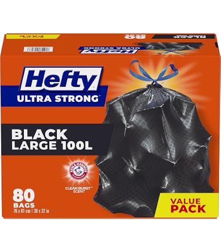 Husky PA3242HD 42-Gallon Contractor Clean-Up Bags, 32-Count