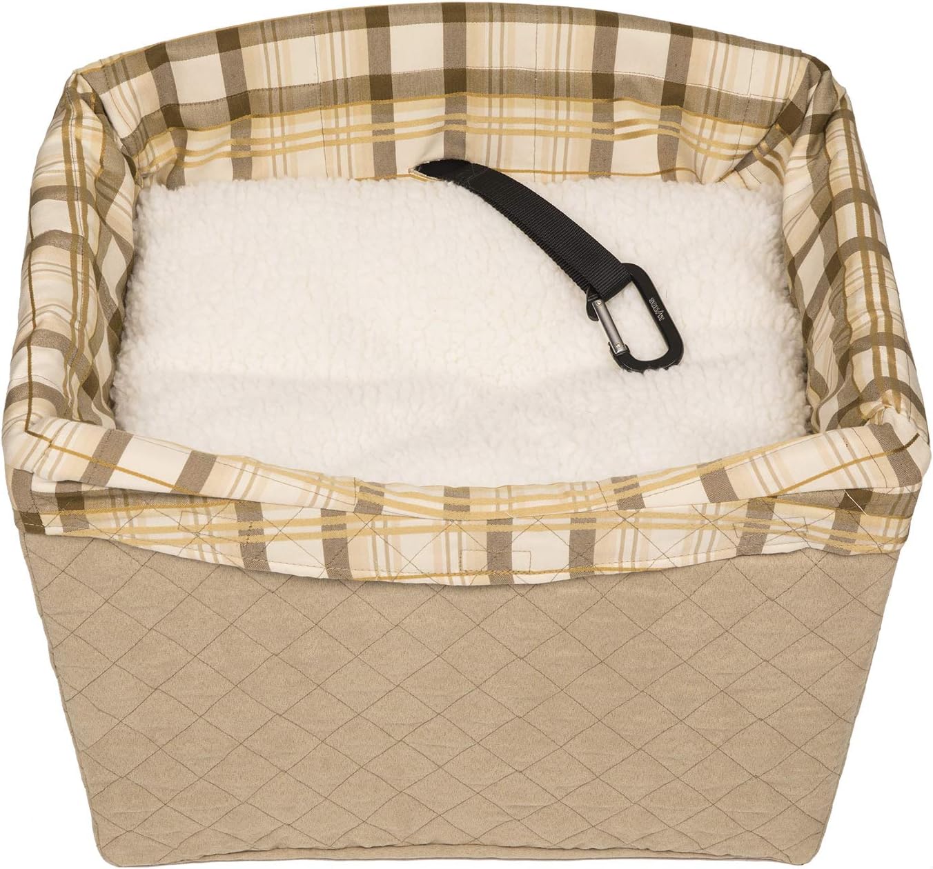 PetSafe Happy Ride Quilted Dog Safety Seat - Pet Booster Seat for Cars, Trucks and SUVs - Included Seat Belt Tether - Durable Padded Liner is Machine Washable and Easy to Clean : Automotive Pet Booster Seats : Pet Supplies