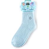 Earth Therapeutics Aloe Socks - Infused w/Natural Aloe Vera &amp; Vitamin E - Helps Dry Feet, Cracked Heels, Calluses, Rough Skin, Dead Skin - Use w/Your Favorite Lotions - 1 Pair (Blue)