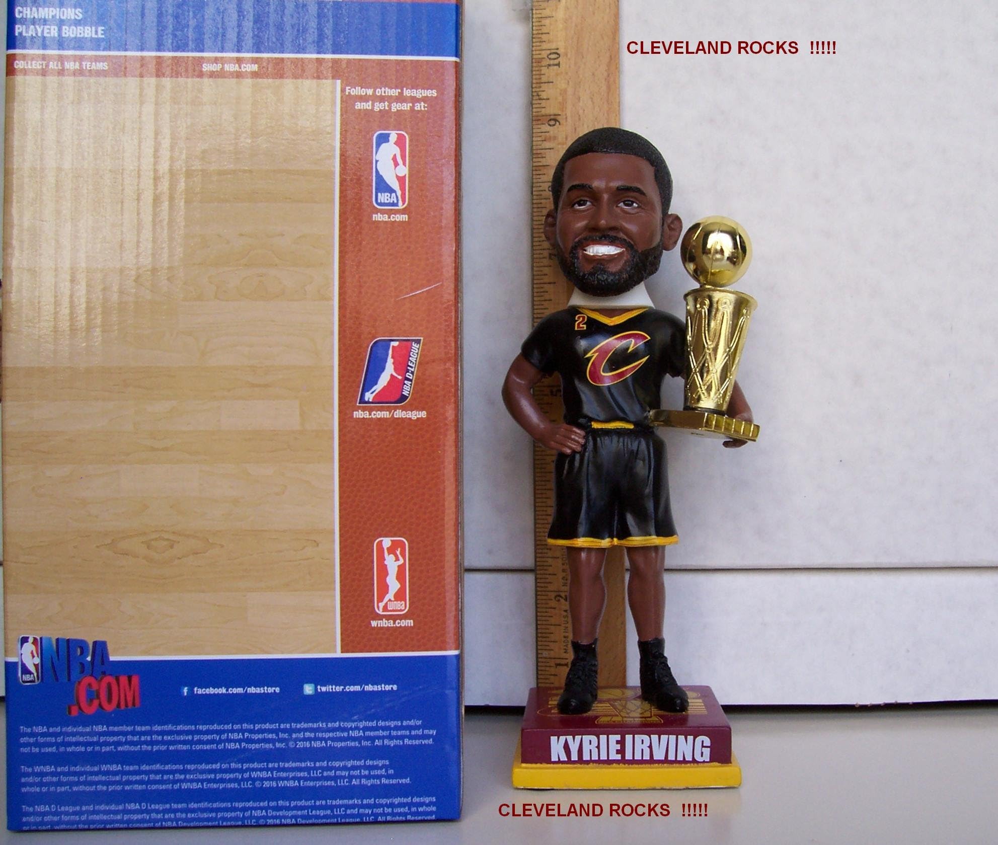 2016 KYRIE IRVING 2015-16 NBA CHAMPIONSHIP TROPHY BOBBLEHEAD CLEVELAND CAVALIERS