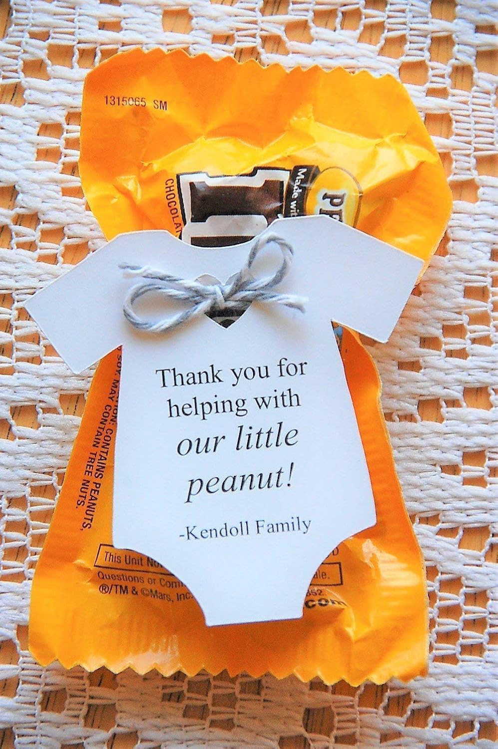 peanut baby shower favors