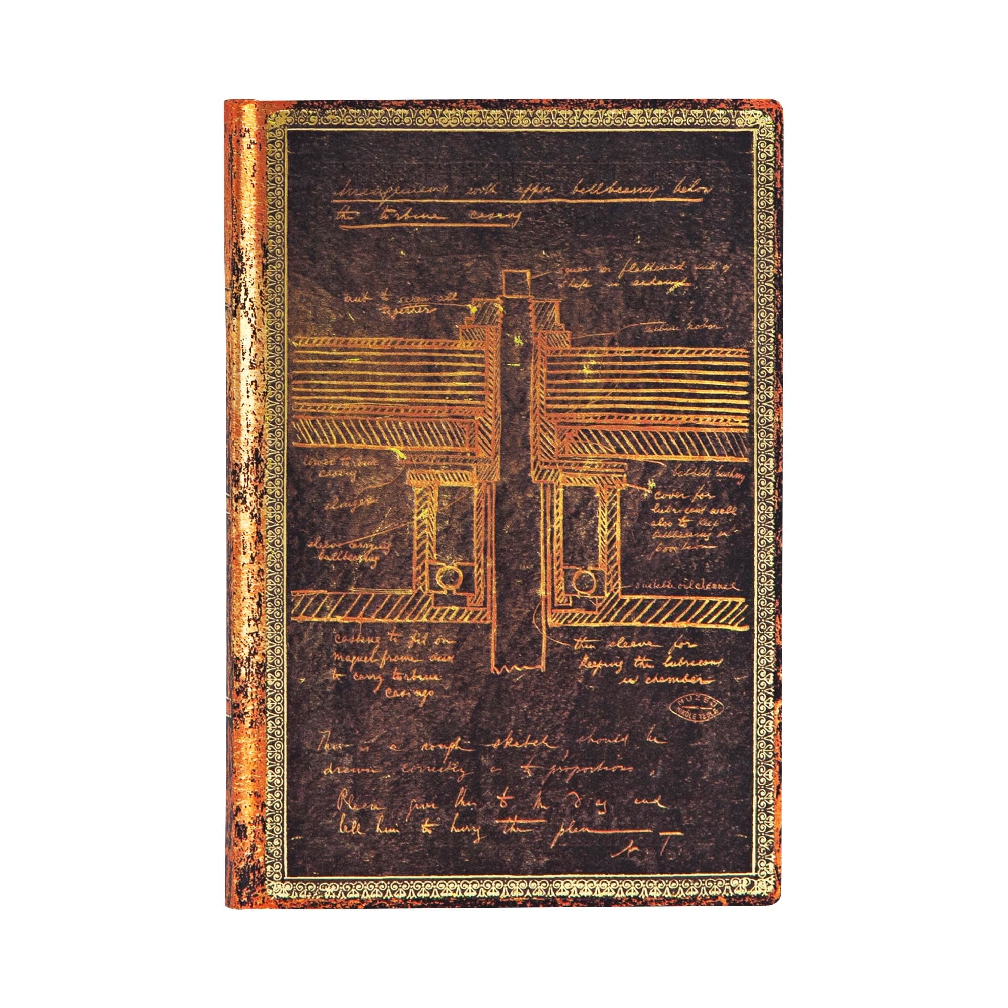 Paperblanks | Softcover Flexis | Tesla, Sketch of a Turbine | Lined | Mini (95 × 140 mm)