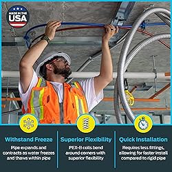 SharkBite 1/2 Inch x 100 Feet Blue PEX-B, PEX Pipe
