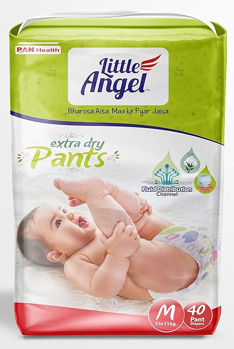 Little Angel Baby Diaper Pants, Medium (40 Count)