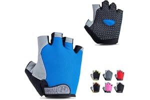 WULI Cycling Gloves Half Finger Men's and Women's Fitness Gloves for Cycling, Breathability, Anti Slip Yoga Equipment, Anti cocooning, Wrist Protection Thickened Palm