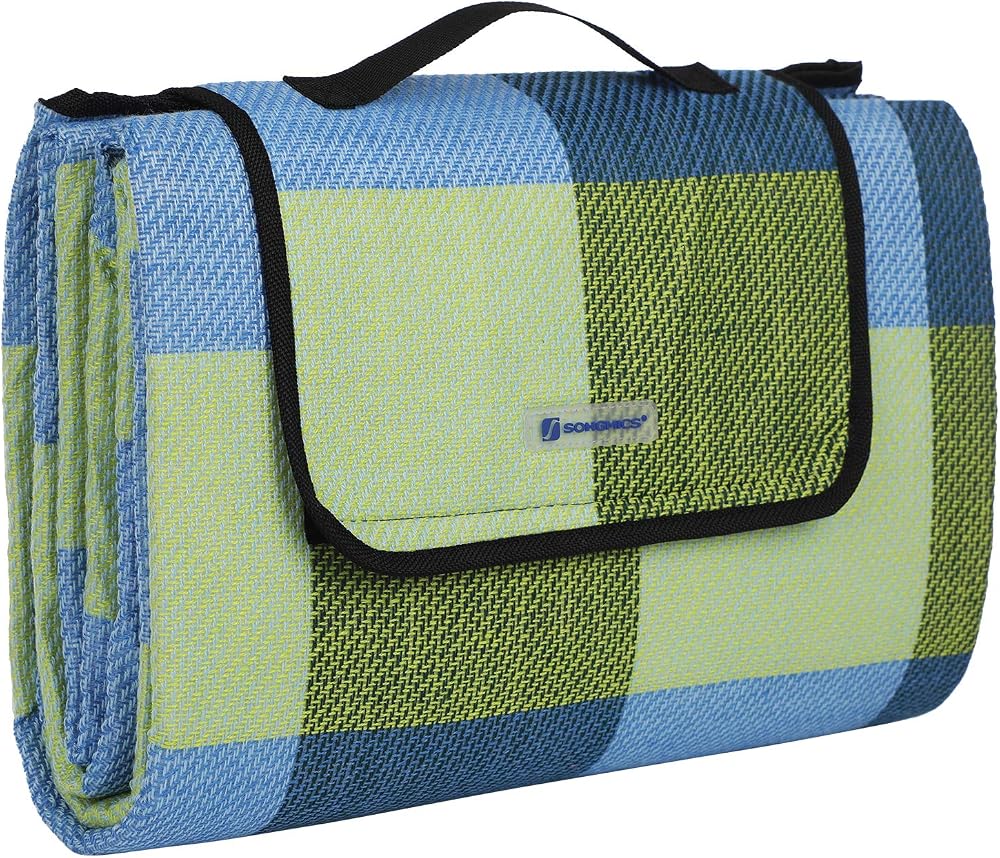 SONGMICS Picnic Blanket 195 x 150 cm Waterproof Backing GCM50C