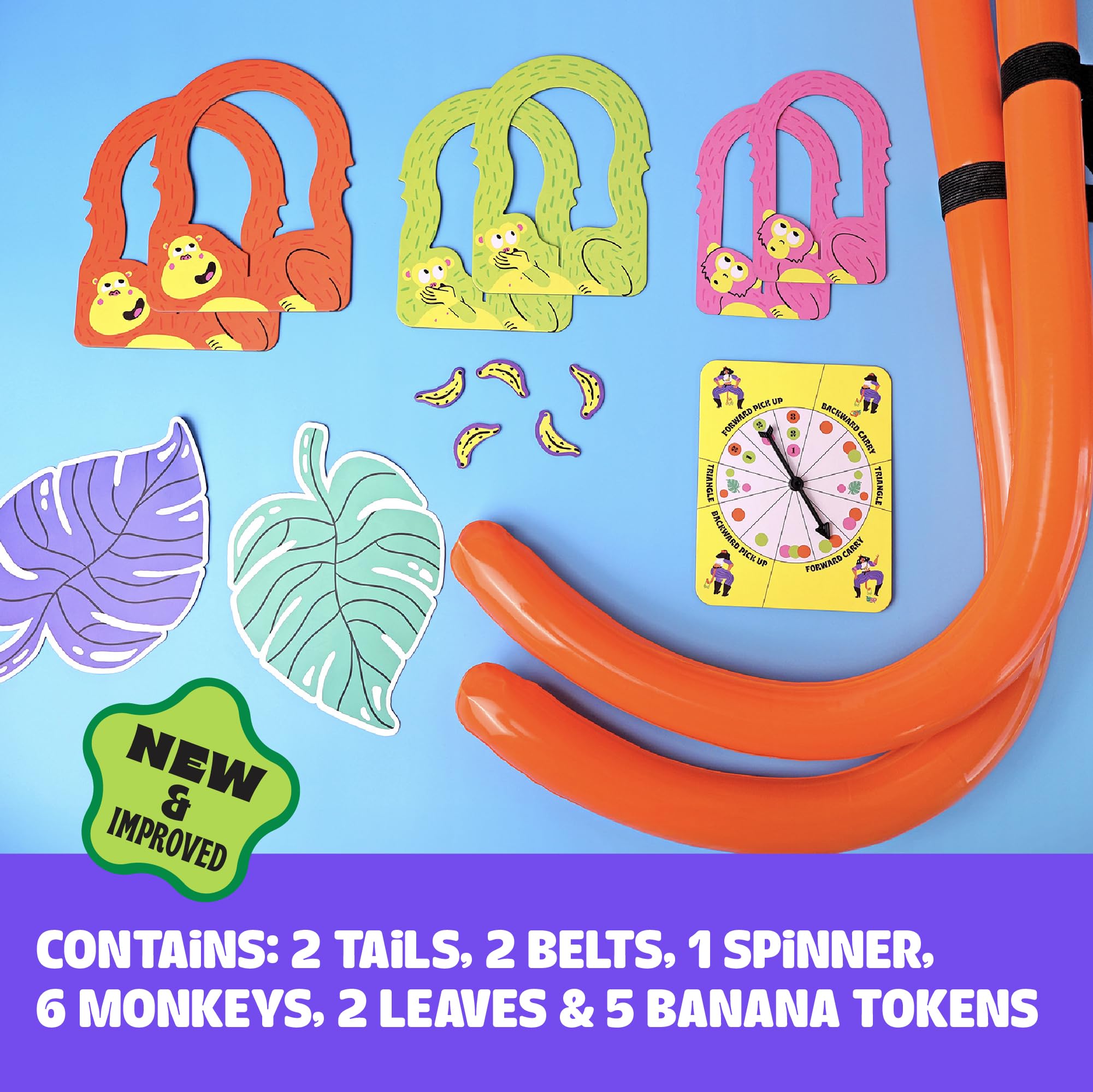 It's Bananas! The Monkey Tail Game - Funny, Fun Party & Family Board Game for Kids, Stocking Stuffer, Christmas, Thanksgiving, White Elephant, Girls Night, Birthday Gift, Gag, Novelty