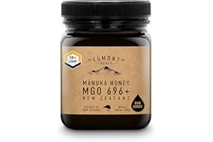Egmont Honey Raw Manuka Honey MGO 696+ UMF 18+ 8.8oz(250g) NON-GMO, Kosher, Recycled plastic jar, Traceable 100% Pure Authentic New Zealand Honey, UMF & MGO Certified