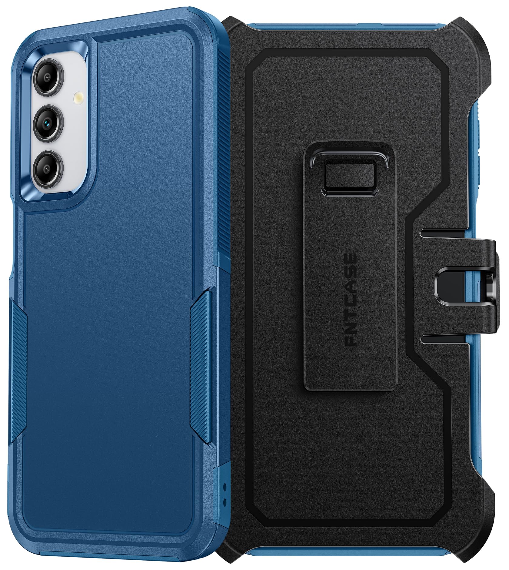 Photo 1 of FNTCASE for Samsung Galaxy A16-5G Case: Dual Layer with Belt-Clip Holster Drop Protection Phone Case - Military Grade Shockproof Rugged Heavy Duty Protective Bumper Cell Cover (6.7 Inch/Blue)