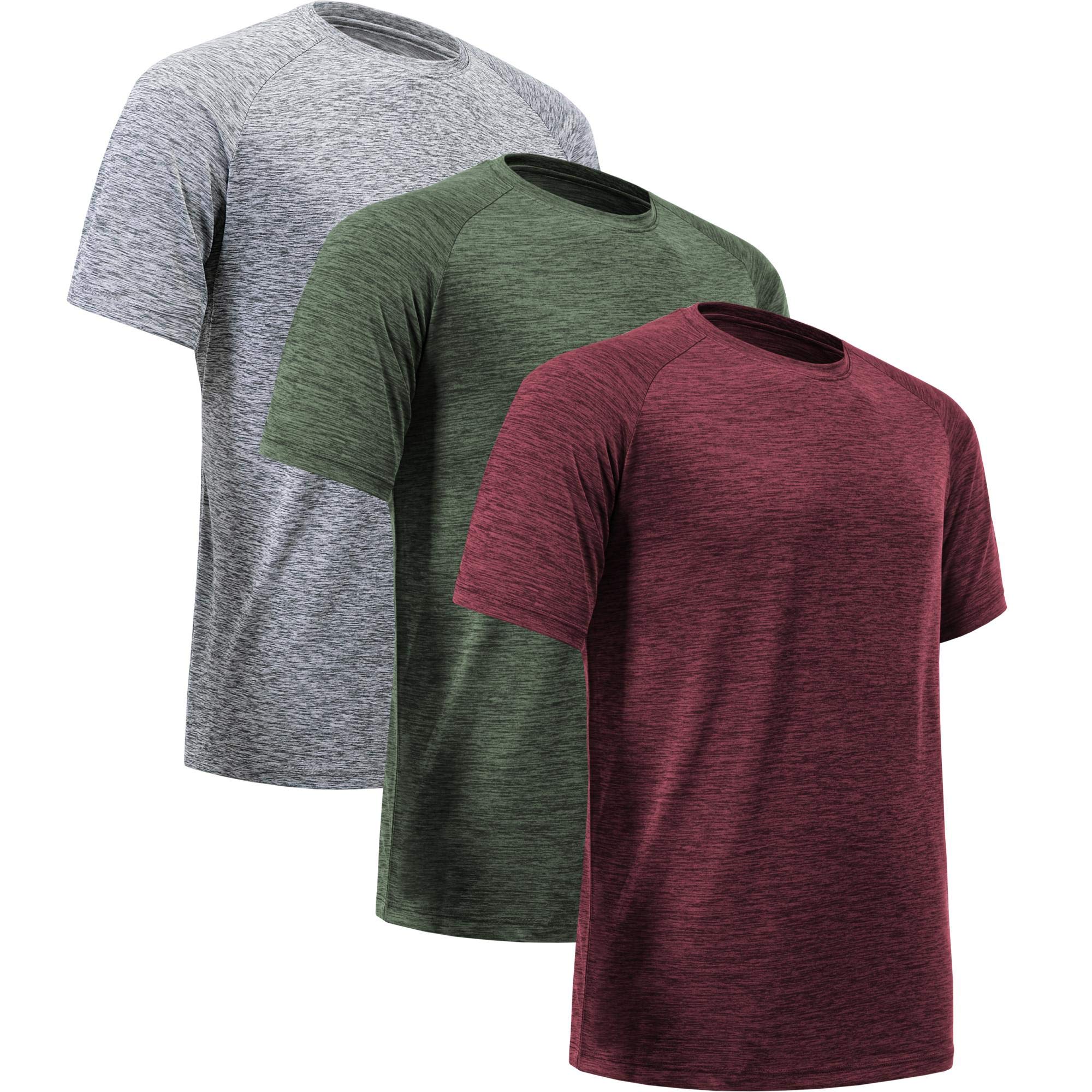 Men's Quick Dry Workout Shirts 2 Pack - Moisture Wicking Athletic Tee, Gym & Casual Wear